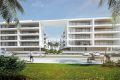 Modern luxury apartments with 2 bedrooms under construction near the sea